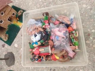 Nacimiento Belén casas y figuras