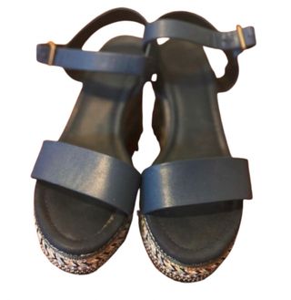 Sandali con Zeppa Intrecciata