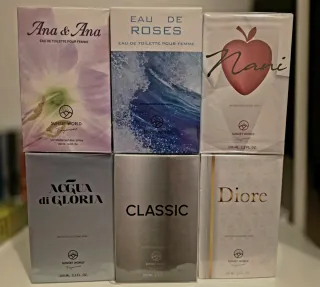 Lote 6 perfumes mujer Sunset World