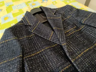 Cappotto lana uomo blu e oro in ottime condizioni