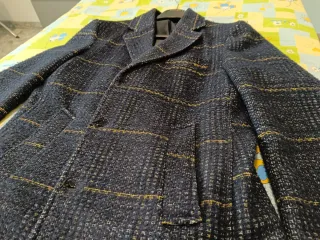 Cappotto lana uomo blu e oro in ottime condizioni