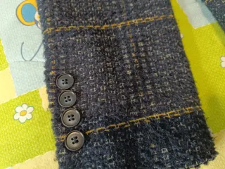 Cappotto lana uomo blu e oro in ottime condizioni