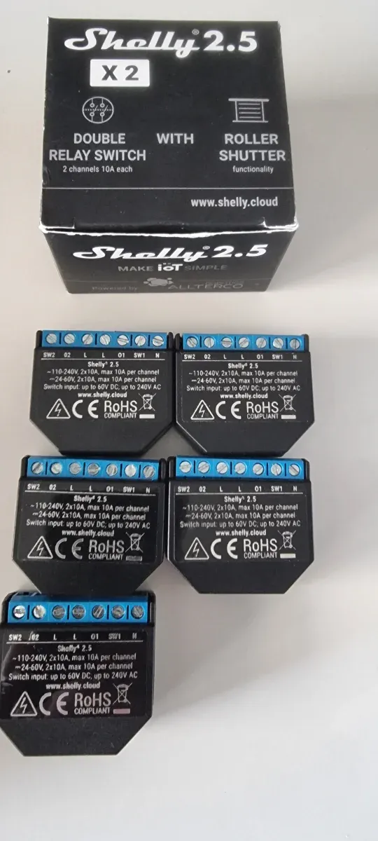 Shelly 2.5 Doble Relé Interruptor X2
