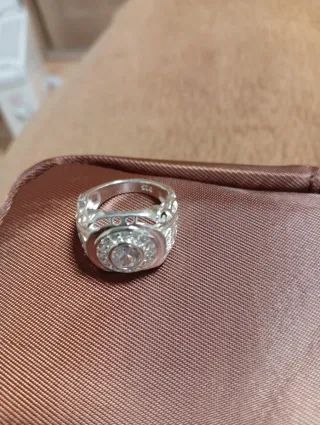 Anillo Plata 925 Hombre/Mujer Circonitas