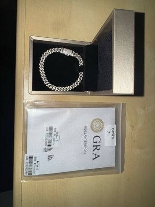 Cadena Moissanite Plata 925 GRA 7 + pulsera