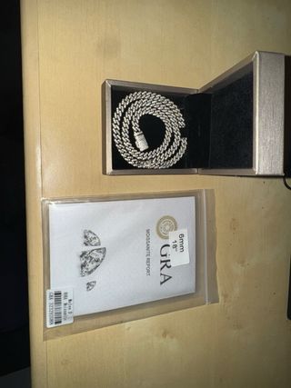 Cadena Moissanite Plata 925 GRA 7 + pulsera