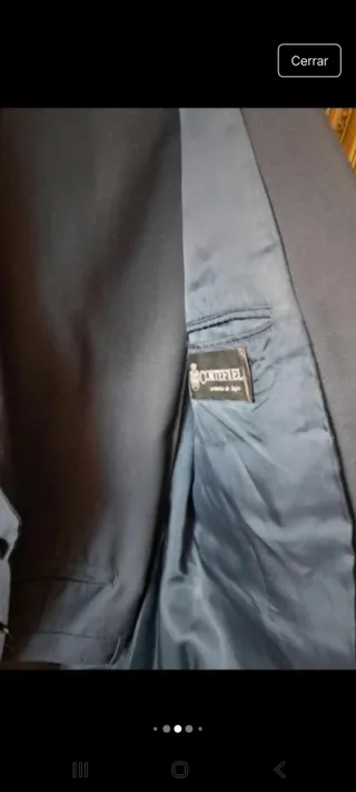 Traje de lana virgen azul