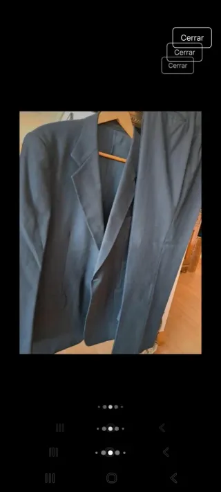 Traje de lana virgen azul