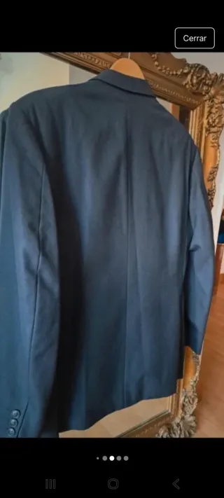 Traje de lana virgen azul