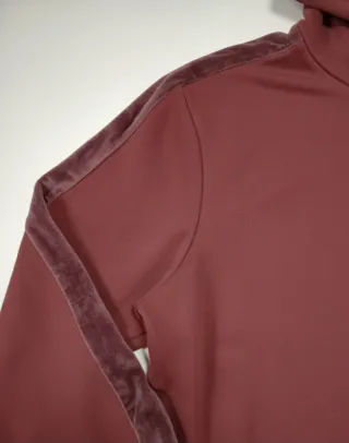 Sudadera Puma Borgoña Talla XL con Detalles Velvet