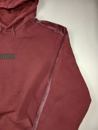 Sudadera Puma Borgoña Talla XL con Detalles Velvet
