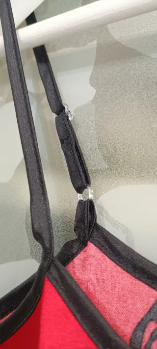 Camisón tirantes rojo con corazones