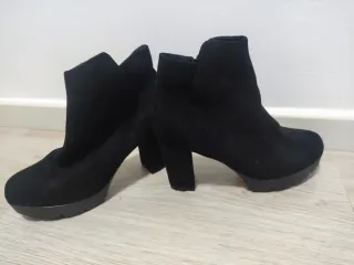 Botines Bosanova Negros Tacon Plataforma