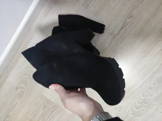 Botines Bosanova Negros Tacon Plataforma