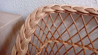 Baúl de mimbre con tapa