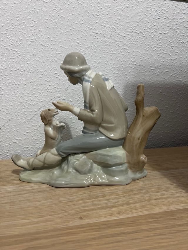Figuras Lladro Niña y Niño con Perro