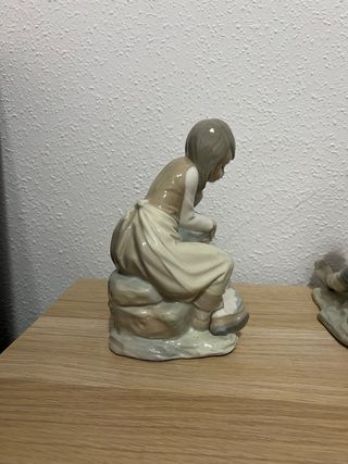 Figuras Lladro Niña y Niño con Perro