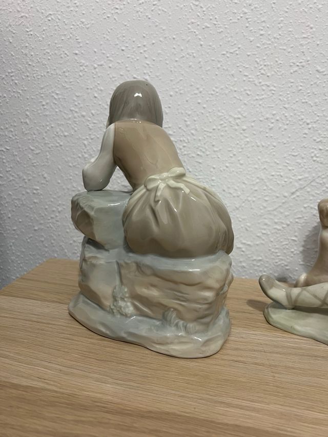 Figuras Lladro Niña y Niño con Perro