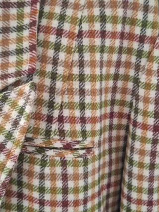 Blazer lana vintage a quadri