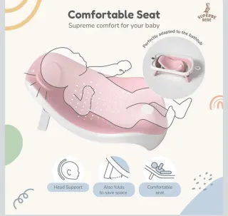 Bañera Plegable Bebé Rosa