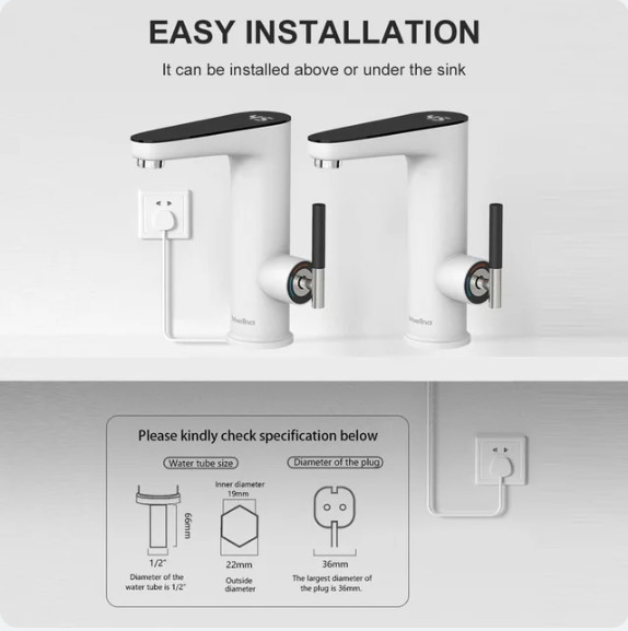 Grifo Eléctrico Agua Caliente Briwellna