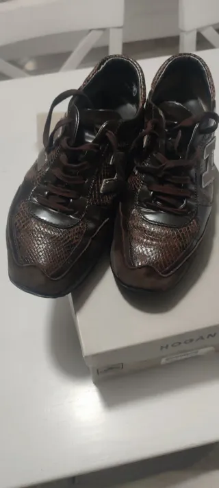 Scarpe Hogan Donna Marrone Pitone