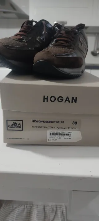 Scarpe Hogan Donna Marrone Pitone