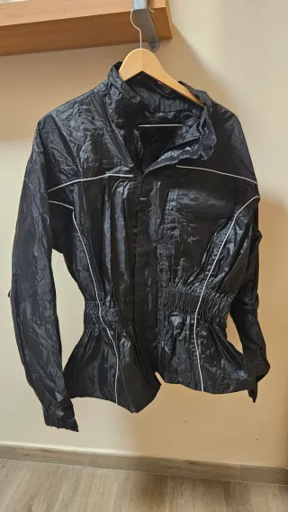 Chubasquero Moto Negro Impermeable 2 piezas