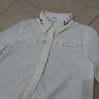 Set felpa + body camicia bambina 6/7 anni Gaialuna