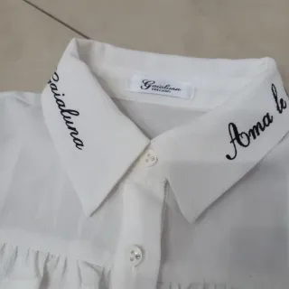 Set felpa + body camicia bambina 6/7 anni Gaialuna