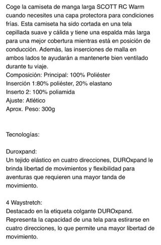 Maillot Scott RC Talla M