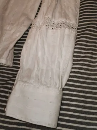 Camisa Zara Blanca Romántica