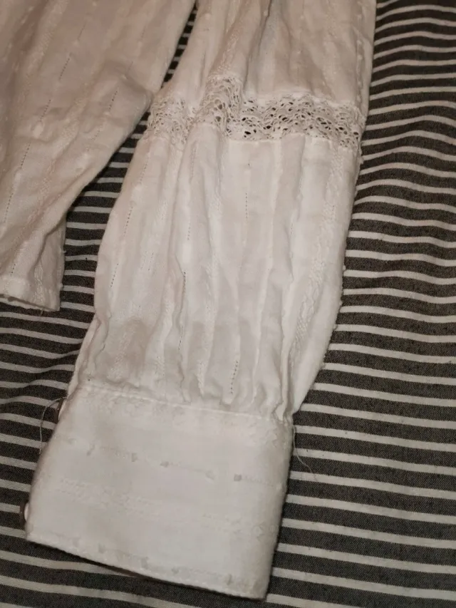 Camisa Zara Blanca Romántica