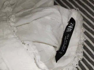 Camisa Zara Blanca Romántica