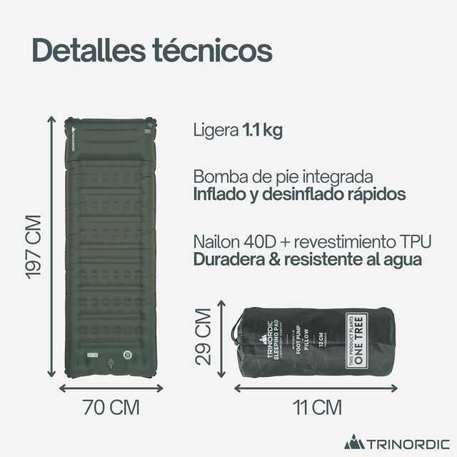 Colchón hinchable para camping Trinordic