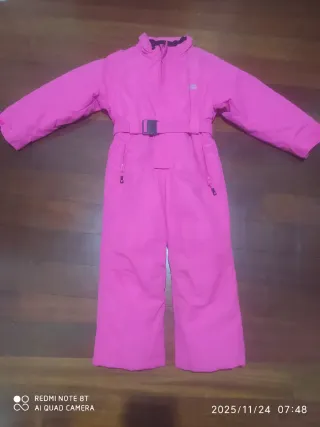 Mono de esquí rosa para niña