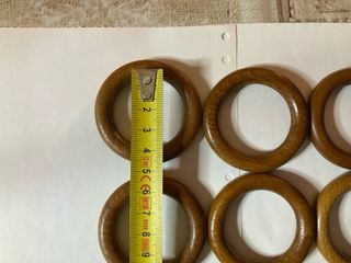 16 Anelli in legno per bastone tendaggi