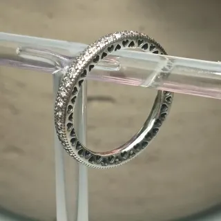 Pandora Anillo Plata 925 Corazones Circonitas T52