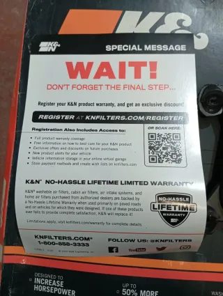 Filtro K&N YA-6006 Yamaha R6 Inyección 2005