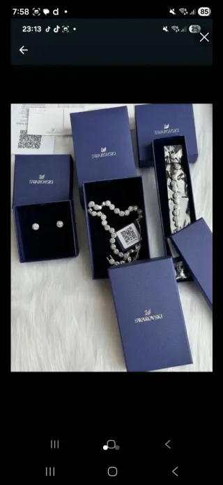 Conjunto Swarovski Plata