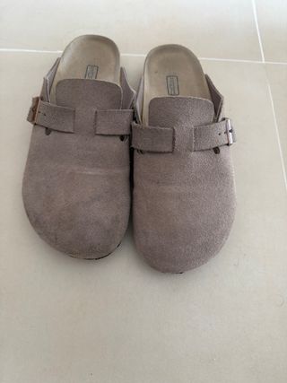 Birkenstock Beige Talla 40 Soft Footbed