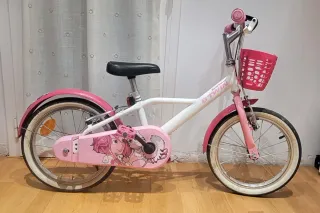 Bicicleta infantil BTWIN rosa y blanca