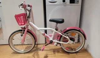 Bicicleta infantil BTWIN rosa y blanca