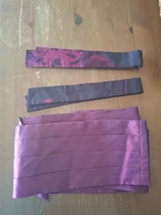 Vestido fiesta T46 morado floral