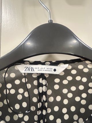 Sobrecamisa Zara lunares larga
