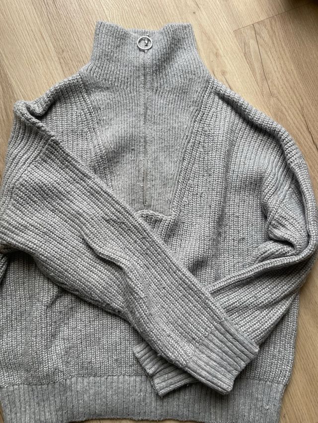 Jersey lana cuello alto cremallera chica