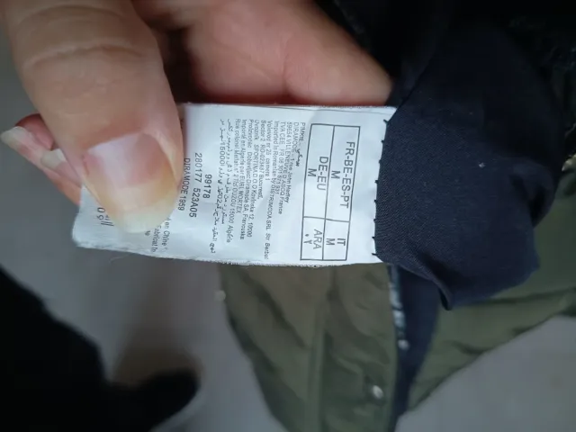 Chaqueta verde acolchada