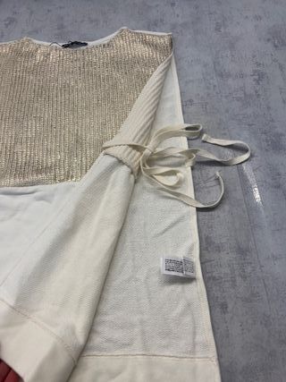 Gilet Zara dorato e bianco taglia S