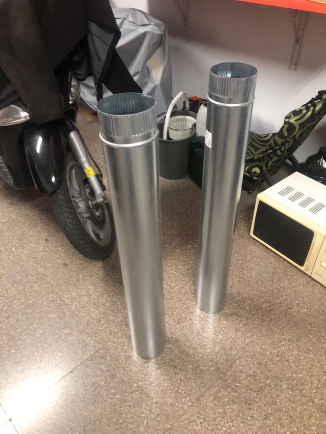 Tubo Estufa Galvanizado 130mm (Unidad). (Nuevos)