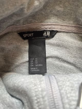 Sudadera H&M Gris Talla XS